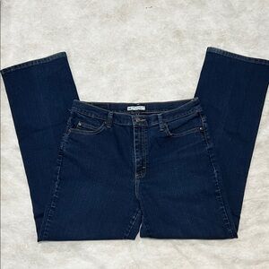 Lee Women's NEW Original Relaxed Fit Straight Leg Jean Size 12 Dark Wash Jaded